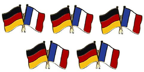 Yantec Pins 5er Pack Deutschland - Frankreich Freundschaftspin Flagge