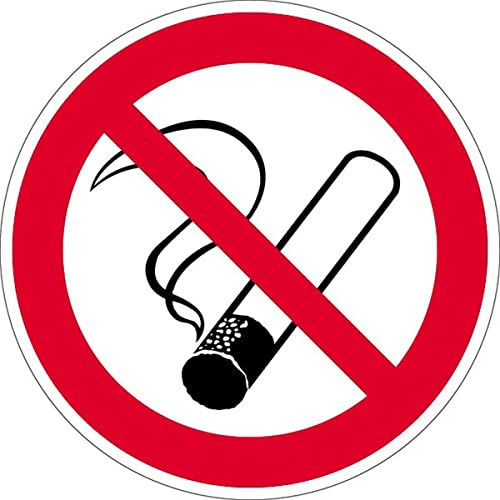 Schild Rauchen verboten 20 cm Ø Alu gemäß ASR A1.3/BGV A8 (Rauchverbot, Verbotsschild, Hinweisschild) wetterfest