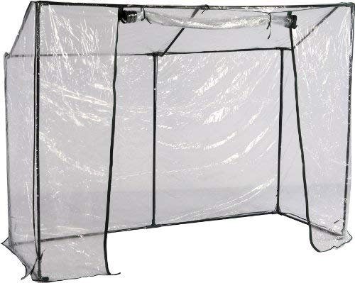 Spetebo Serra per pomodori Trasparente - 200 x 150 cm - Serra in Lamina per pomodori - Serra per Piante da Serra con Porta avvolgibile