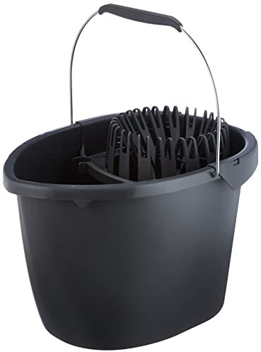 Vileda Wring & Go Secchio Brevettato per Un Facile drenaggio, Grigio, 48 x 29 x 39 cm, 1 Pezzo