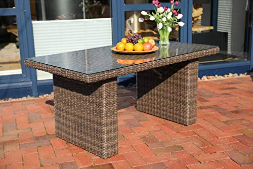 Beauty.Scouts Outdoor Collar Edition DEST Tisch Auckland, Vintage braun, 145 x 80 x 67 cm, Loungetisch, Gartentisch, Balkontisch, Garten, Gartenesstisch, Terrassentisch, Balkon