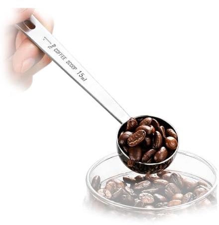 Stainless Steel Coffee Measuring Spoon 15ml 1 Tablespoon Scoop | Stainless Steel Coffee Measuring Spoon Long Handle 15ml Measuring Tablespoon for Loose Tea Milk Brewing Powder Beans