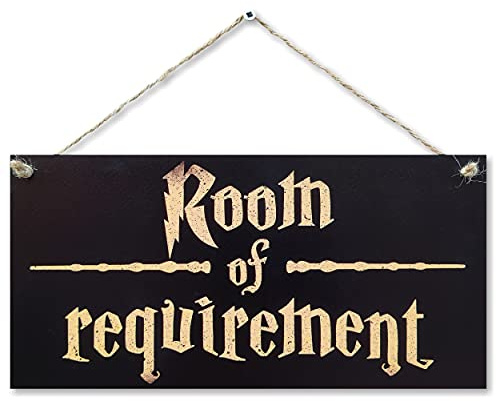CARISPIBET Room of Requirement | home decorative signs house signs fantasy and wizardry theme welcome sign 6 x 12