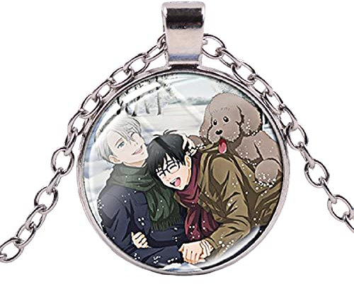 YURI!!! on ICE Halskette Mode Anime Poster Gedruckt Glas Cabochon Anhänger Metallkette Halskette Fans Kollektion 25 Stil