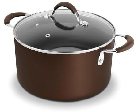 NutriChef Dutch Oven Pot with Lid - Non-Stick High-Qualified Kitchen Cookware with See-Through Tempered Glass Lids,5 Quart (Works with Models: NCCW14SBLU & NCCW20SBLU) NCCW14SBLUDOP