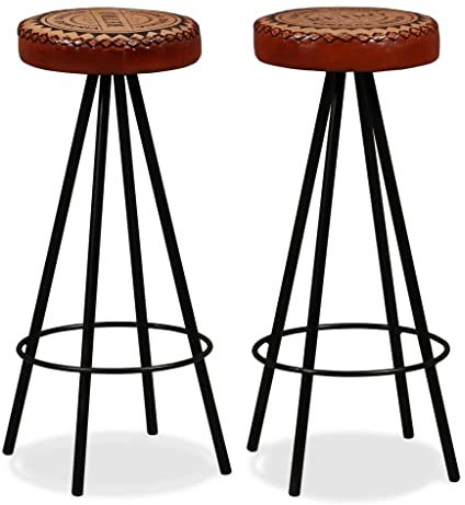 Chusui Barhocker 2 STK Barstuhl, Bar Chair, Bar Stools, Tresenstuhl, Barstool, Thekenhocker, Tresenhocker, Küchenhocker, Echtleder