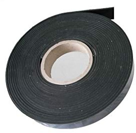 (1,46 €/m) Vollgummiband ca.10 Meter x 10 x 2 mm, Gummistreifen, Gummiprofil EPDM Hartgummi selbstklebend, schwarz - Industrieware