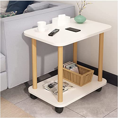 JUNNIU Beistelltisch, Wohnzimmer-Couchtisch, Abnehmbarer Seitenschrank, Ecksofa, mehrere kleine Couchtische, Riemenscheibe, Mini-Schlafzimmer-Nachttisch aus massivem Holz, B1 Decoration