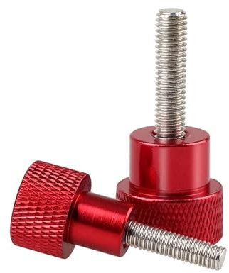 Rändelschrauben, Griff Rändelschraube, 10 Stück M4 Rändelschraube Rändelschraube aus Aluminium Rändelschraube for Computergehäuse aus Aluminiumlegierung, Rot, M4x25 ( Color : Rosso , Size : M4x10 )