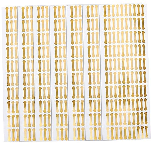 FUNOMOCYA 500pcs Tamper Proof PVC Seal Stickers 2x0.5cm Self Adhesive Security Labels Brushed Gold Finish for Food Packaging and Bottle Sealing