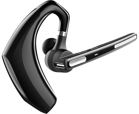 OPINAY Bluetooth Headset V5.1,Wireless Bluetooth Earpiece with CVC8.0 Dual Mic Noise Cancelling,500mAh Battery for 110H Work Time,Handsfree Earphones for Cell Phones/PC for Business Office/Driving