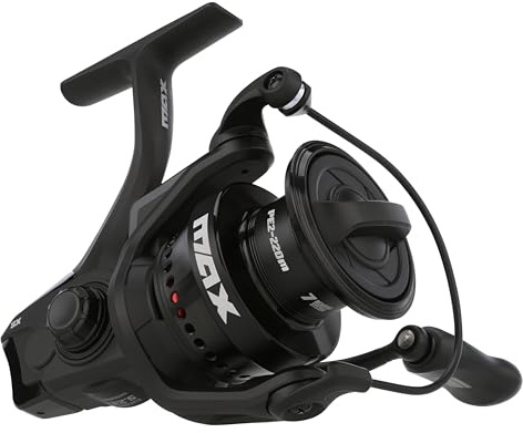 Abu Garcia Max SX Spinnrolle, leichtes Graphit, Rocket Line Management, geflochtene Aluminiumspule, reibungslose Leistung beim Süß- und Salzwasserfischen - in verschiedenen Größen erhältlich