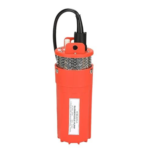1pcs 12V 24V 220V for Solar Energy Panels Deep Well Submersible Pump Electric Water Transfer Pumps Small Mini Lift=70m 6L/min(12V,Red)