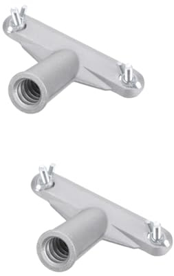 jojofuny 2pcs Broom Handle Adapter and Mounting Brackets for Pole Handle Adapter Replacement Broom Head Connector for Outdoor Garden Brush Use