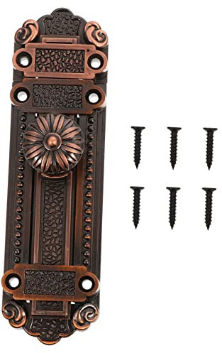 Angoily Chiavistello Scorrevole Vintage in Lega Di Zinco, Serratura Di Sicurezza Per Porte e Finestre Resistente Alla Ruggine, Facile Da Installare Per Bagni, Cucine e Garage,