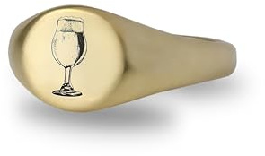 Benutzerdefinierte Bier Gold Siegelring - Personalisierte Ring - Geschenk für Bierliebhaber - Unisex-Ring - Cool Ring - perfekt für ihn