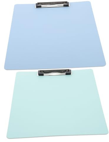 NUOBESTY 2pièces Clipboards Plastique Pour Écriture Et Organisation Pour Étudiants Et Bureau Vert Bleu