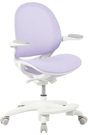 Spacetronik Ergonomischer Schreibtischstuhl Kinder Drehstuhl | für 5-14 Jahre, Verstellbare Sitztiefe, 82,5-90 cm Höhenverstellbar, Fußstütze, Sitzbremsrollen, Atmungsaktives Netzgewebe
