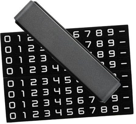 Gatuida Double Number Car Temporary Parking Plate Phone Number for Car Dashboard Outdoor Ready Easy Install