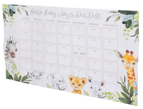HAPINARY Terminkalender für Werdende Eltern Papier Geburtstermin Vorhersage Monats Wandkalender fürs Babyzimmer Hängekalender zur Vorbereitung Familienwandplaner