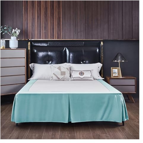 KJBDQQH Cache Sommier Couleur Unie Coins fendus Jupe de lit Maison hôtel Jupe de lit Couvre-lit Double/Complet/Reine/Roi Taille 1 pc(Color 3,Full 137x190x38cm)
