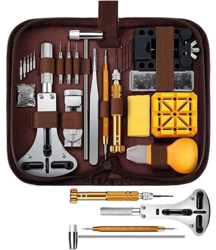 Kit di riparazione per orologi, 149 pezzi, multifunzione, con borsa per il trasporto, strumenti essenziali per la riparazione e la manutenzione degli orologi
