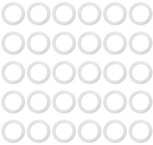 30 Pcs 1 Inch Plastic O Rings, Transparent O Rings for Crafts Crochet, Durability Plastic Ring for Curtains, DIY Blinds, Hang on, Thicker Transparent Ring Roman Shades Circle Hook Craft Tool