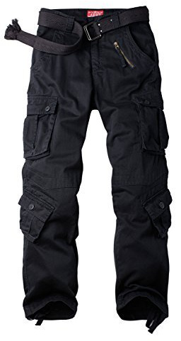 Ycfish Damen Cargo Hose Winter Geflüttert mit Fleecefutter, Baumwolle Trekkinghose Outdoor Arbeitshose Relaxed Fit, Warme Wanderhose mit vielen Taschen