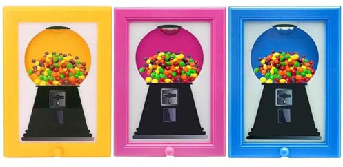 Picture Frame Candy Dispenser,Kids Sweet Dispenser Picture Frame,Wall Mounted Gumball Machine,Photo Hanging Wall Vintage Sweet Home Decor,Easy Restock Design