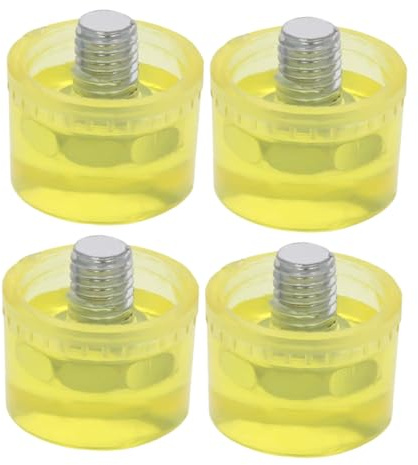 ORFOFE 4 Pcs Rubber Mallet Heads Replacement Soft Striking Surface for Dead Blow Hammer Non Marking Rubber Tips for Furniture Assembly and Delicate Tasks