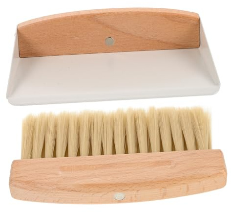 Baluue Mini Escoba y Recogedor de Polvo Portátil para Escritorio de Limpieza Multifuncional con Cerdas Flexibles y Plástico Duradero para Eliminar Migas y Polvo Mesas y Muebles