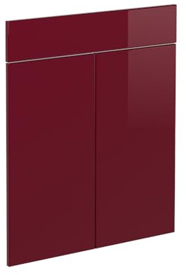 Vicco Kitchen front Raul, Red high gloss, 59.6 x 70.8 cm | furniture front for the drawer base cabinet, suitable for Raul kitchen cabinets for easy installation