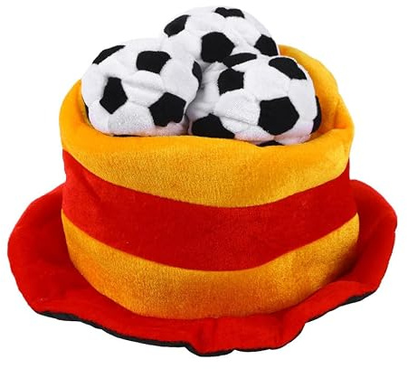 KAILIKETIY Sombrero de Fiesta de Fútbol Forma de Balón para Adultos, Cómodo y Ligero, Adecuado para Disfraces de Halloween y Fiestas de Fútbol