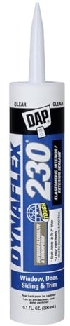 12 Pack of 10.1 Oz Dap 18305 Dynaflex 230 Clear Premium Window, Door, and Trim Sealant