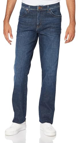 WRANGLER - Mens Jeans - Authentic Straight Fit - Texas - Black Overdye