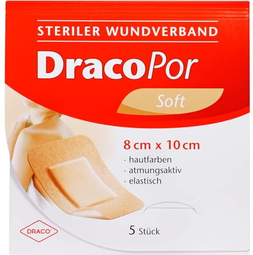 Draco av Wundverband steril hautfarben steril 8 x 10 cm, 5 st sårförband