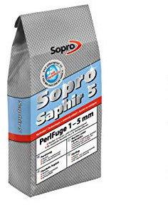 Sopro Saphir® 5 PerlFuge | 5 kg - zementärer, flexibler, wasser- & schmutzabweisender Fugenmörtel (grau)