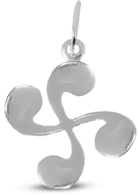 Colgante plata Ley 925m Lauburu 20mm. unisex