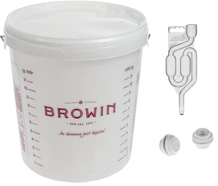 Beste Angebote Gärbehälter 15L + Deckel + Gärrohr, Gäreimer Eimer Wein Bier Gärfass Gärballon