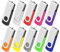 Cle USB 16Go Clé USB 2.0 Lot de 10 Mémoire Stick Lecteur USB Flash Drive Stockage Rotation Disque Pendrive pour Ordinateur Portable/PC/Voiture (10 Couleurs)