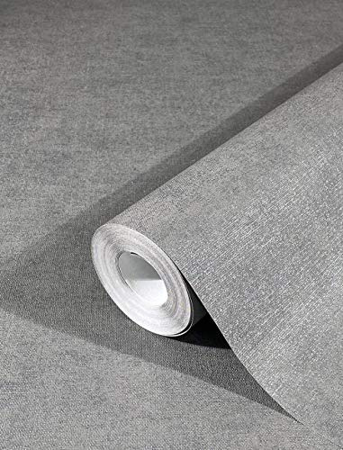 marburg Tapete Grau Silber Steinoptik Uni Modern für Wohnzimmer Schlafzimmer oder Küche Made in Germany Premium Qualität 32405