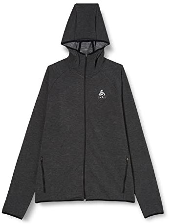 Odlo Herren Laufhoody Run Easy 365, Black Melange, XL