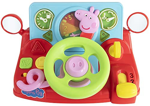 Peppa Pig Mini Driver Toy | Roleplay Steering Wheel | Interactive Driving Toy | Light And Sound Pretend Car Dashboard For Toddlers | Early Preschool Educational Sensory Toys | 12M+
