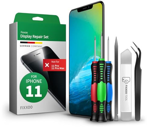 GIGA Fixxoo Kit de Reparación Completo para iPhone 11, Pantalla LCD Retina Con Táctil, Calidad Original