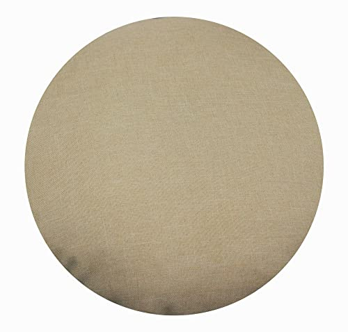 Haus und Deko Kissenbezug rund Leinenoptik Kissenhülle Struktur Kissen (Beige Natur, 80 cm Rund) Dekokissenhülle Größen- Farbauswahl