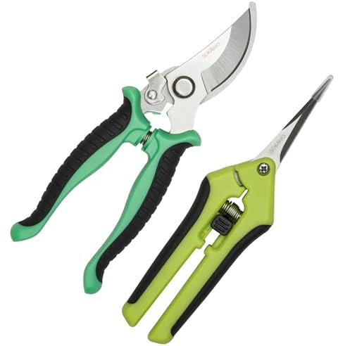SOKAWO Bypass- Gartenschere Set, Astschere, Baumschere für Pflanzen, Rose und für Saubere Präzise Schnitte, Komfortabel in der Hand