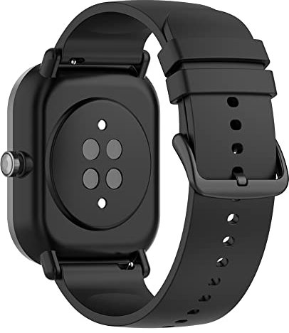 Armband Kompatibel mit Amazfit GTS, 20mm Quick Release Weiches Silikon-Ersatzband für Amazfit GTS 2 / Amazfit GTS/Amazfit Bip/Amazfit Bip Lite/Amazfit GTR 42mm (schwarz)