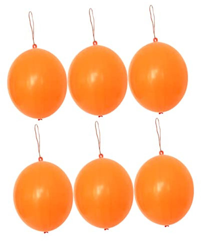ibasenice 10pcs No Printing Balloon Fun-filled Balloons Neon Rubber Band Handle for Party Birthday Boys and Girls Party
