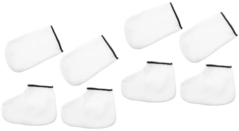 FRCOLOR 4 pares de máscaras de manos para pies, juego de cuidado de manos, guantes de cera, guantes de spa, guantes para la humedad de las manos, guantes de baño de cera, cuidado de los pies, máscara