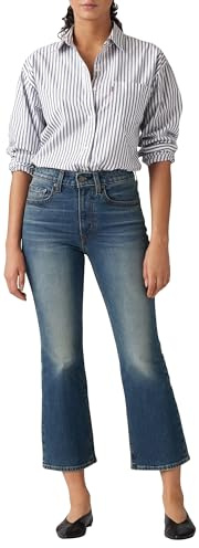 Levi's 725 Authentic Kick Bootcut - Jeans Tobilleros para Mujer, Tobillo, 25W / 27L